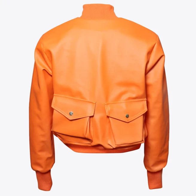 Juice Wrld Orange Aviator Jacket