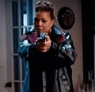 The Equalizer E07 Queen Latifah Black Leather Coat
