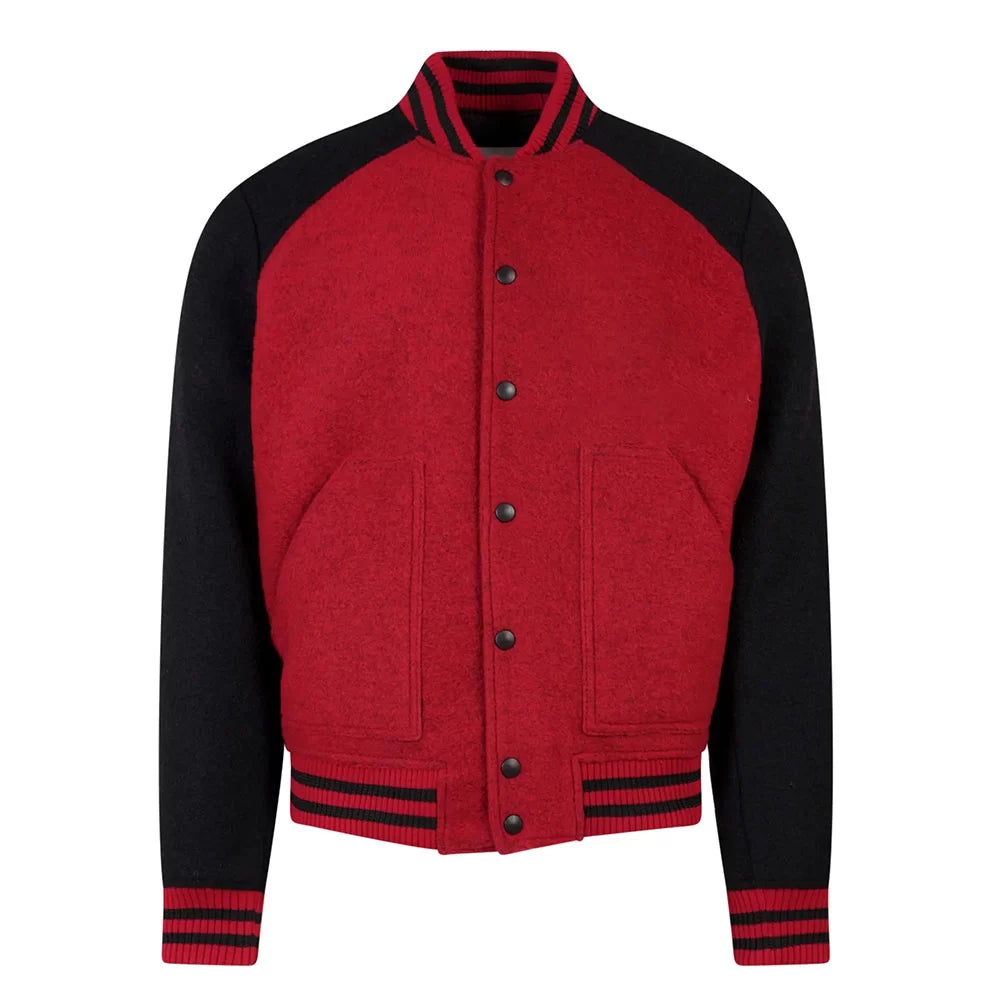 Christmas Men’s Wool Blend Varsity Jacket