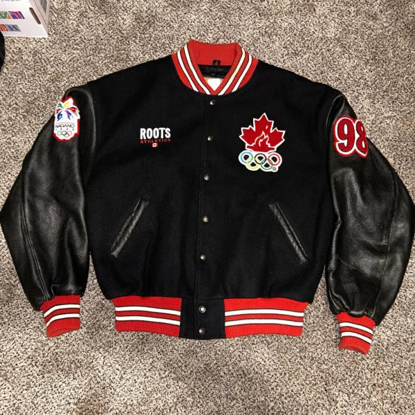 1998 Roots Canada Varsity Nagano Olympics Jacket