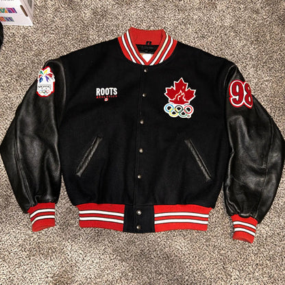 1998 Roots Canada Varsity Nagano Olympics Jacket