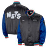 Brooklyn Nets Charcoal Courtside Bomber Jacket