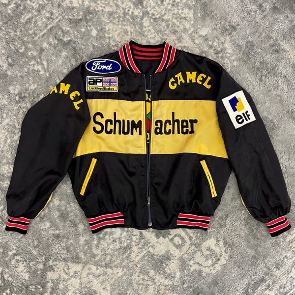 90s Schumacher x Camel x Cross Colours Bomber Jacket