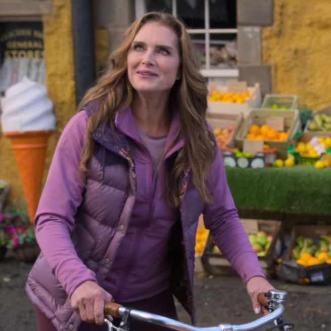 A Castle For Christmas 2021 Brooke Shields Purple Vest