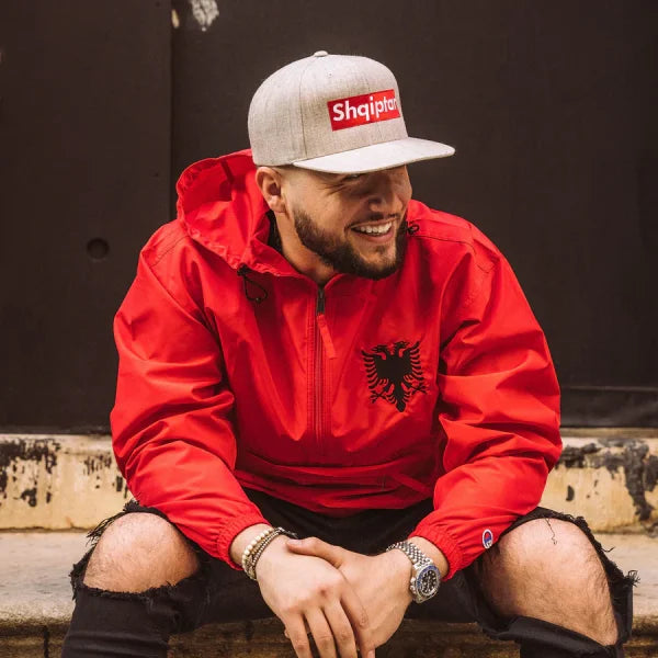 Albanian Eagle Embroidered Champion Packable Jacket