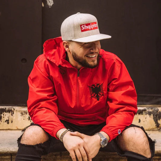 Albanian Eagle Embroidered Champion Packable Jacket