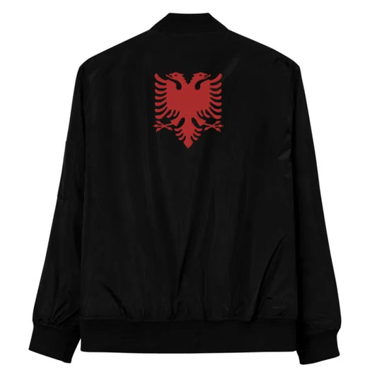 Albanian Eagle Embroidered Classic Bomber Jacket
