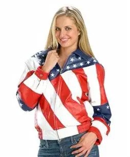 American Flag Leather Jacket
