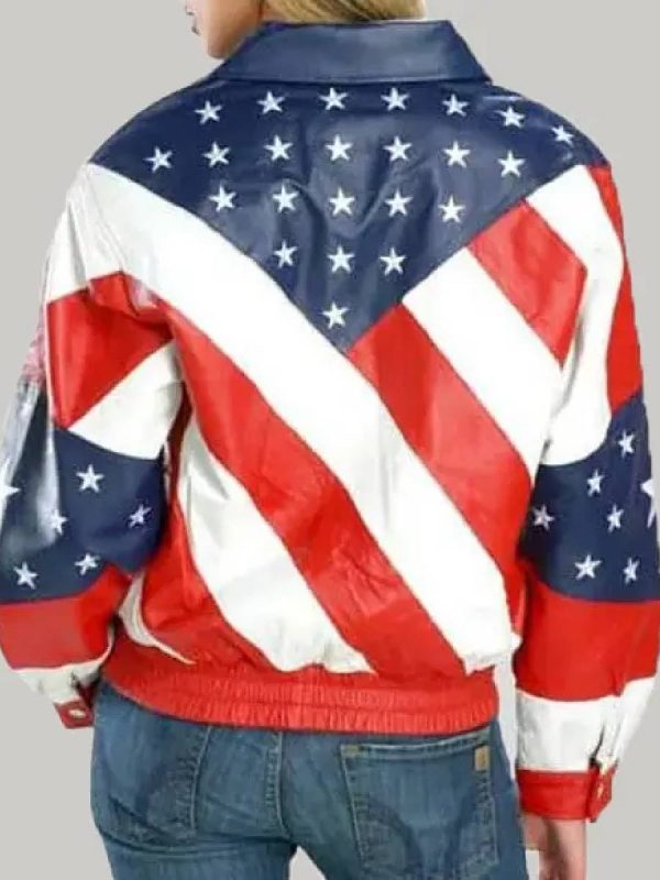 American Flag Leather Jacket
