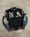 American Retro Style Embroidery Varsity Jacket