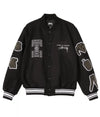 Asap Rocky Stussy CDG Black Varsity Jacket