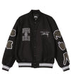 Asap Rocky Stussy CDG Black Varsity Jacket