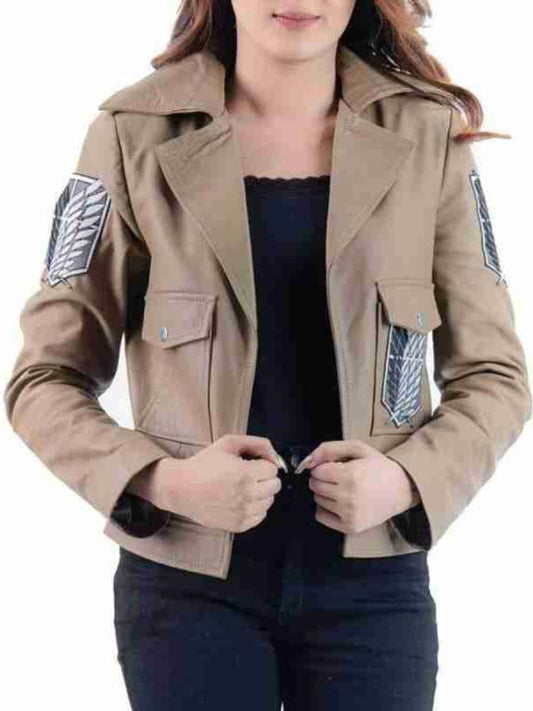 Attack On Titan Brown Leather Jacket