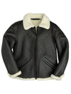 B-6 Black Shearling Bomber Jacket