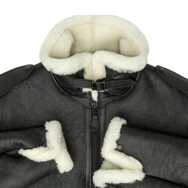 B-6 Black Shearling Bomber Jacket