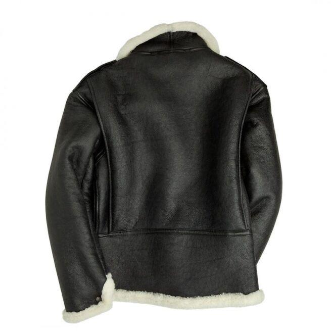 B-6 Black Shearling Bomber Jacket