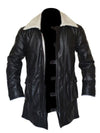 Bane Coat Black Genuine Real Leather Coat Batman Dark Knight Shearling