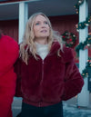 Best Christmas Ever 2023 Charlotte Sanders Maroon Jacket
