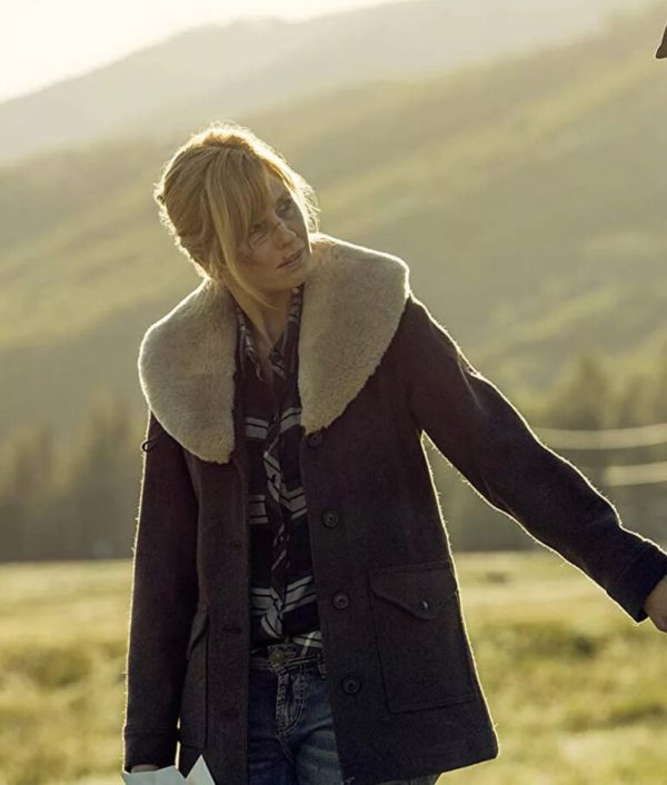 Beth Dutton Yellowstone Shearling Wool Coat