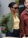Taylour Paige Beverly Hills Cop Axel F Green Jacket