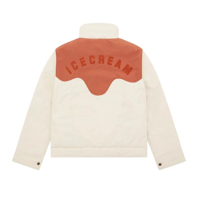 Billionaire Boys Club cream and brown jacket with ICECREAM logo on back