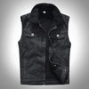 Black Sleeveless Denim Vest
