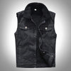 Black Sleeveless Denim Vest