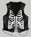 Bone Skeleton Leather Vest