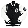 Brooklyn Nets Motto Black & White Varsity Jacket