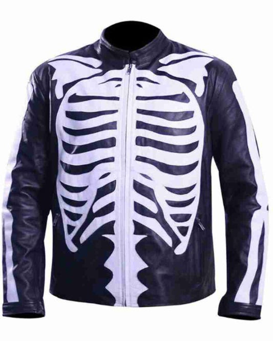 Cafe Racer Halloween Cosplay Mens Skeleton Jacket