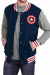 Captain America Blue Varsity Bomber Jacket