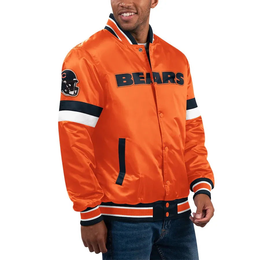 Chicago Bears Starter Orange Home Game Satin Jacket