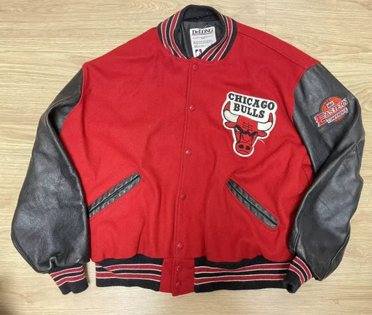 Chicago Bulls NBA Vintage 90s Varsity Stadium Jacket