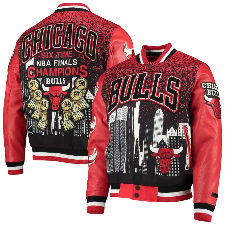 Chicago Bulls Pro Standard Red Remix Varsity Jacket