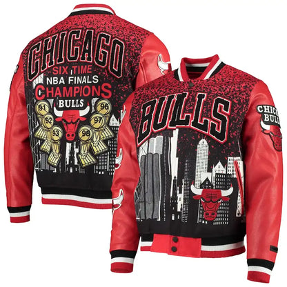 Chicago Bulls Pro Standard Red Remix Varsity Jacket