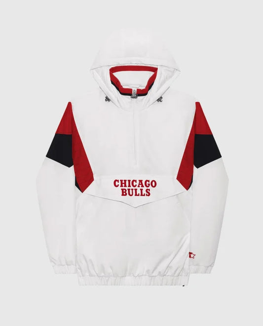Chicago Bulls Starter Breakaway Nylon Half-zip Jacket