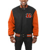Cincinnati Bengals Black and Orange Varsity Jacket