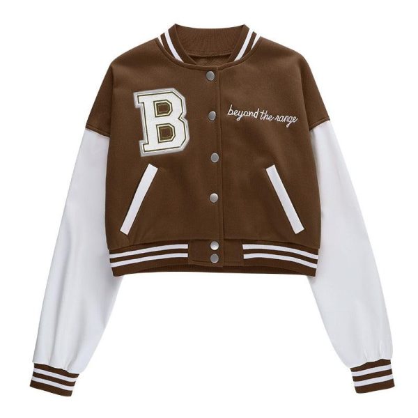 Copping Zone Women CZ B Embroidered Varsity Jacket