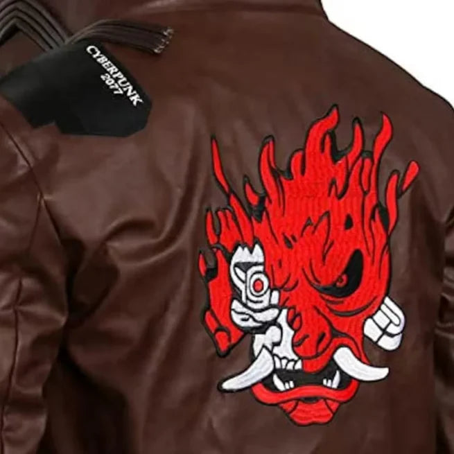 Cyberpunk 2077 Brown Leather Jacket