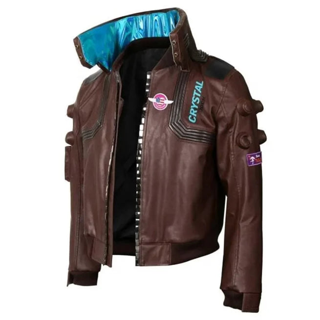 Cyberpunk 2077 Brown Leather Jacket