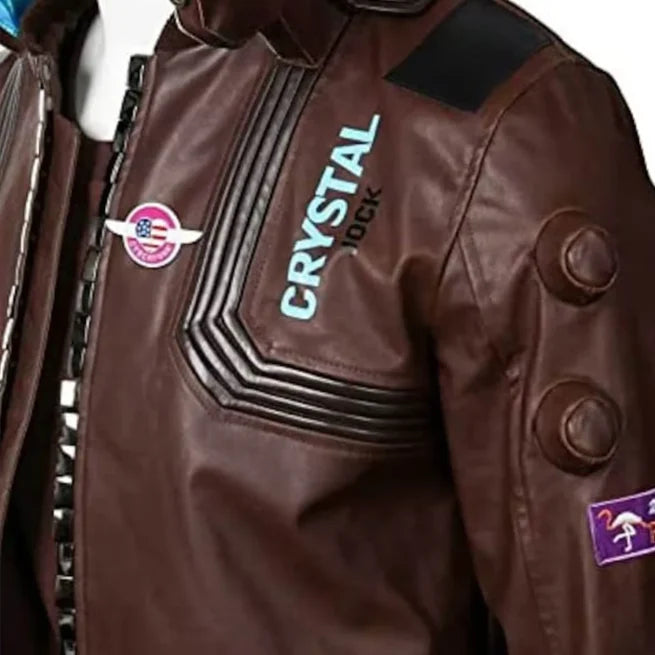 Cyberpunk 2077 Brown Leather Jacket