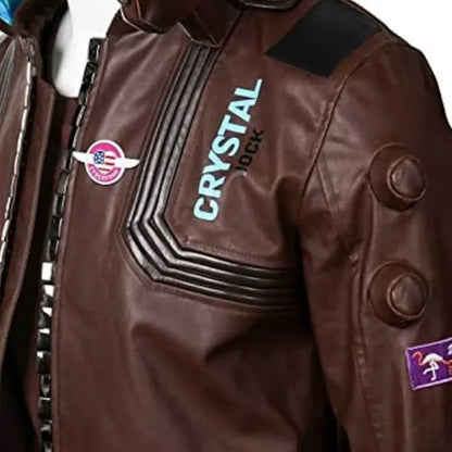 Cyberpunk 2077 Brown Leather Jacket