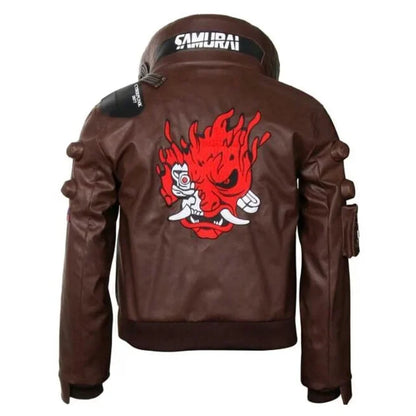Cyberpunk 2077 Brown Leather Jacket