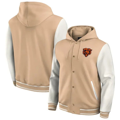 Darius Rucker Tan Chicago Bears Baseball Hoodie Jacket