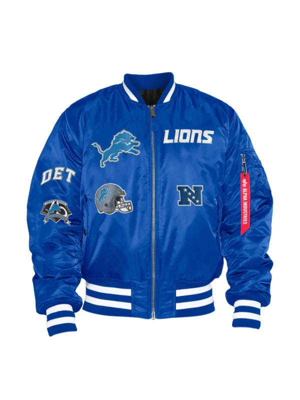 Detroit Lions X Alpha X New Era MA-1 Jacket