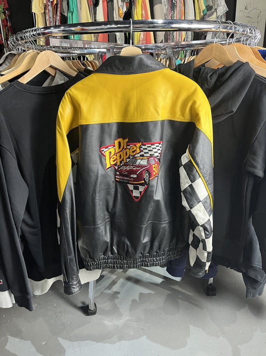 Dr Pepper Replica Vintage Nascar Leather Racing Jacket