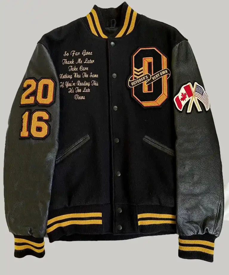 Drake OVO Varsity Black Jacket