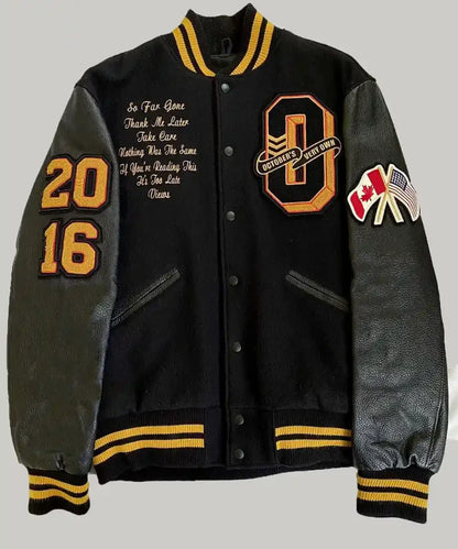 Drake OVO Varsity Black Jacket