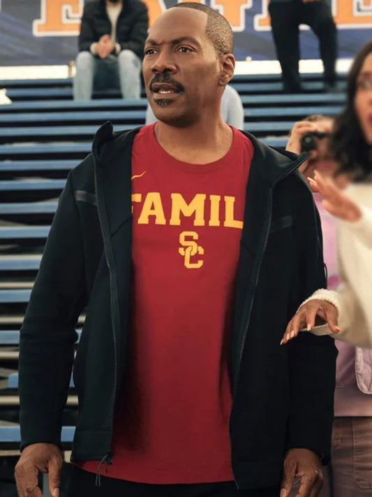 Eddie Murphy Candy Cane Lane Black Jacket