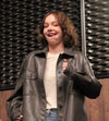 Black Leather Jacket Inspired by Emma Myers
